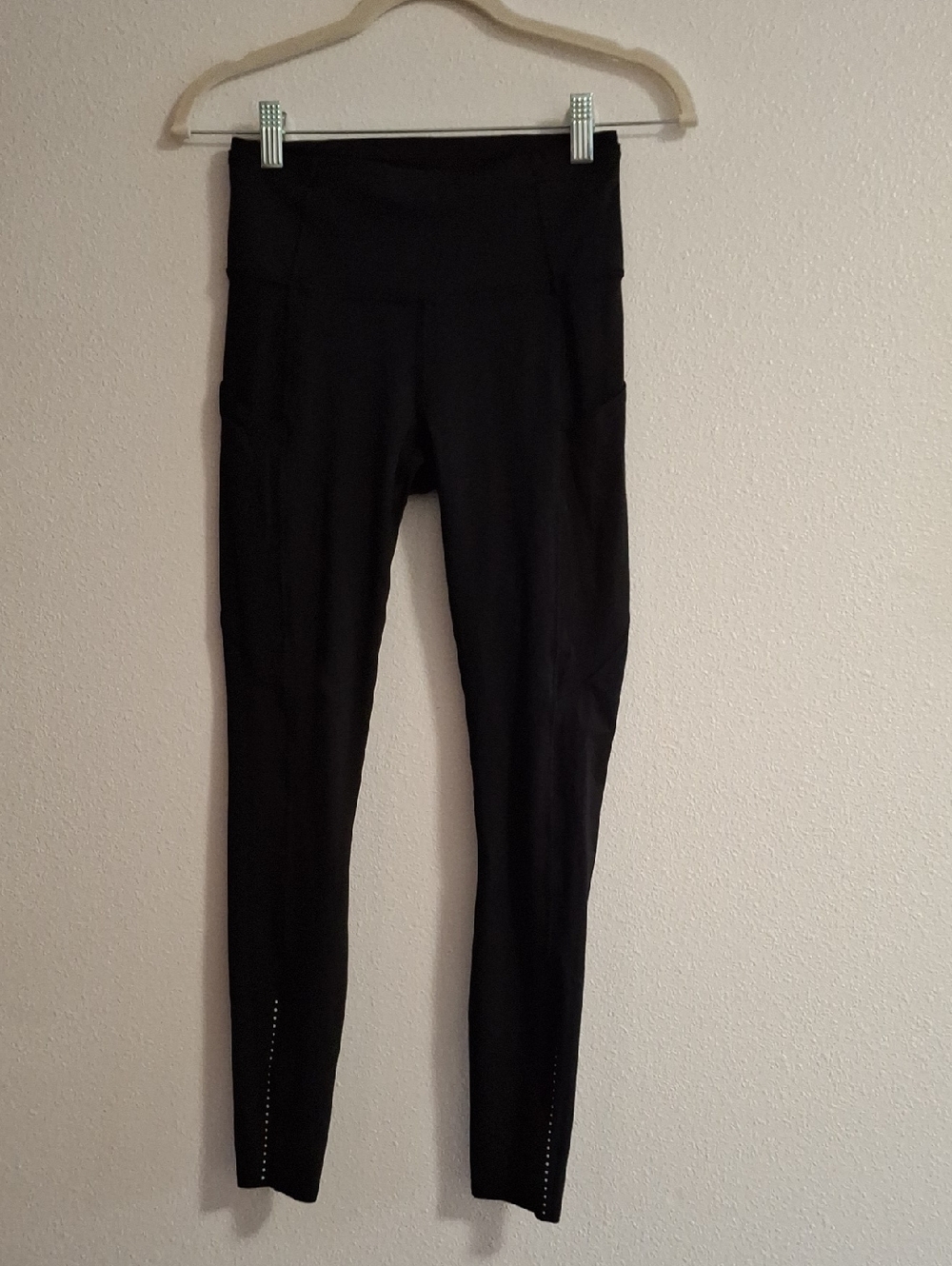 Lululemon Fast And Free 7/8 Black High-Waist Performance Leggings Nulux Size 4